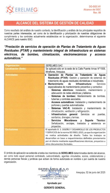 Alcance del SGC